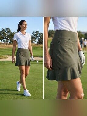 NWT G Gradual Golf Ruffle Hem Skort XL